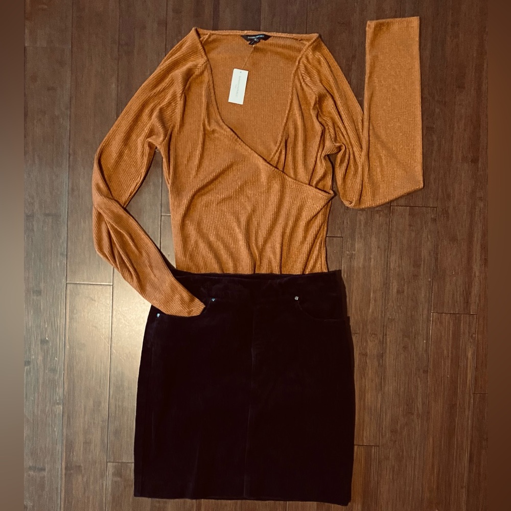 Black corduroy skirt